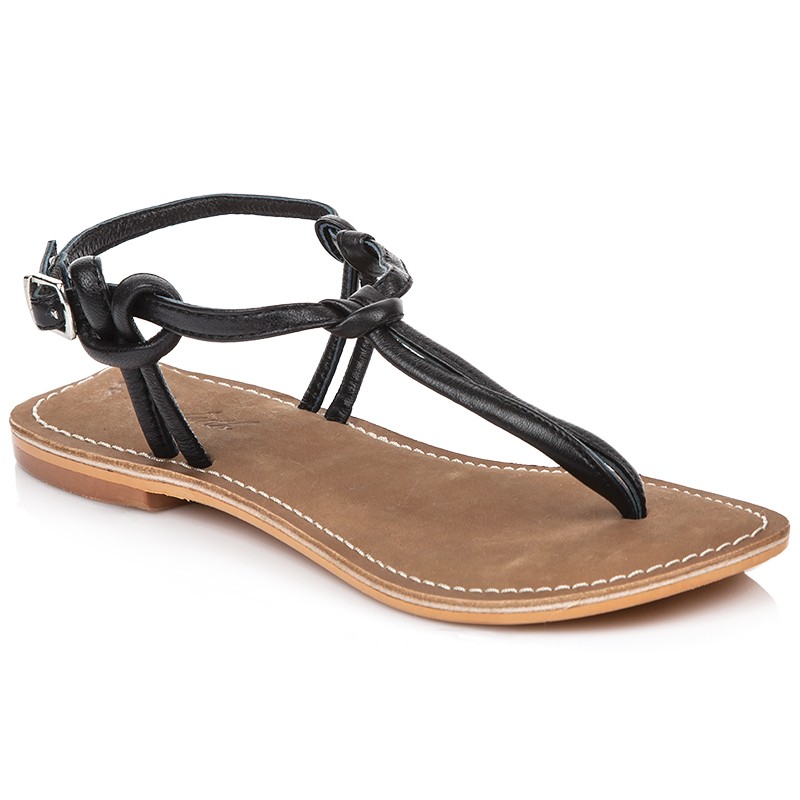 earth sandals black