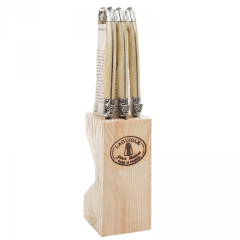 Laguiole Rustic Steak Knives In A Block