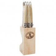 Laguiole Rustic Steak Knives In A Block
