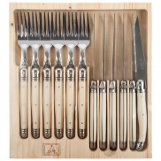 Laguiole Steak Knifes and Fork Set Bone