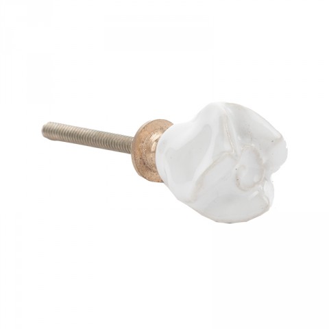 Small Rosebud Ceramic Doorknob