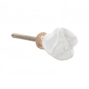Small Rosebud Ceramic Doorknob