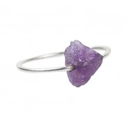 Plain Ring With Rough Small Stone