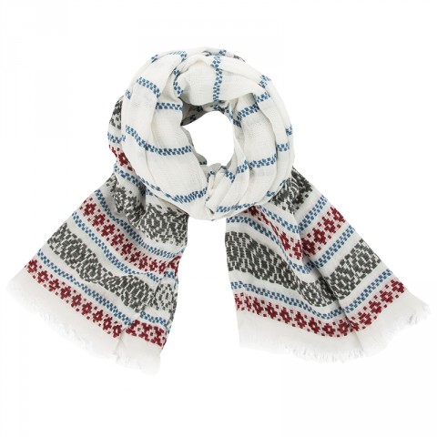 Remi Woven Striped Scarf