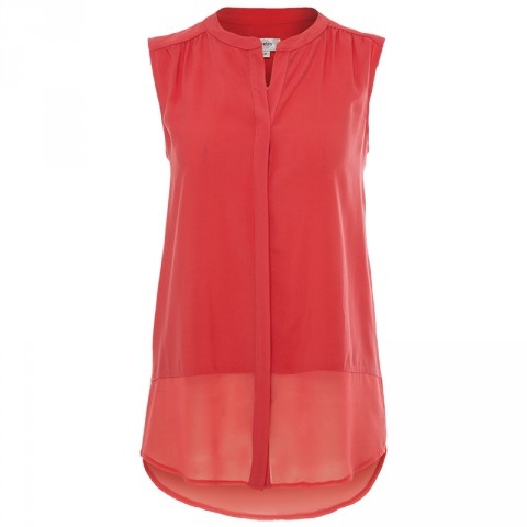 High Discount Jen-Lee Sheer Hem Blouse