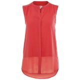 High Discount Jen-Lee Sheer Hem Blouse