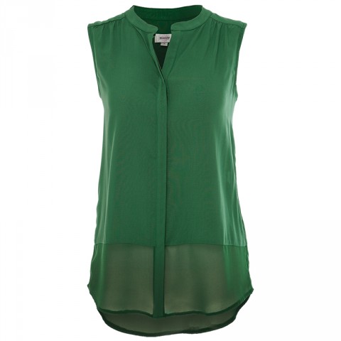 Poetry Jen-Lee Sheer Hem Blouse
