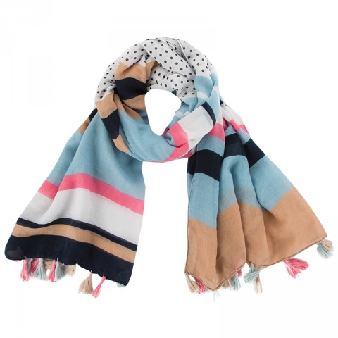 Plecia Stripe Dotted Scarf