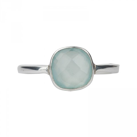 Aqua Chalcedony Ring