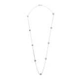 Aqua Chalcedony Scattered Stone Necklace