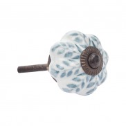 Flower Shaped Medium Painted Leaves Doorknob