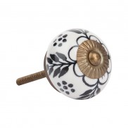 Medium Painted Leaves Berry Doorknob