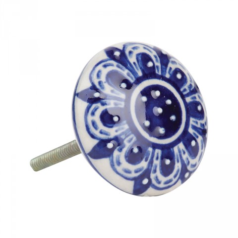 Large Daisy Painted Doorknob