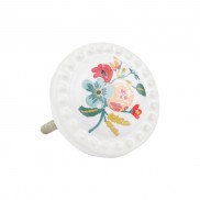 Fine Floral Painted Doorknob