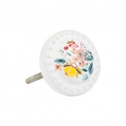 Fine Floral Painted Doorknob