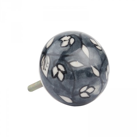 Medium Painted Leaves Doorknob