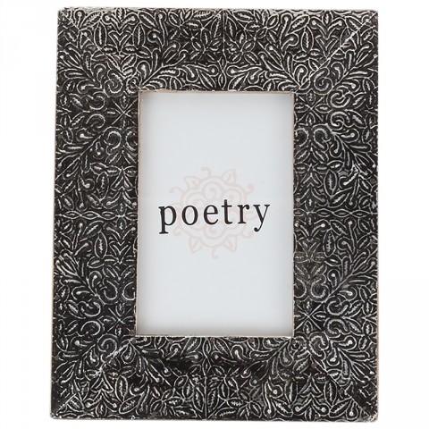 Floral Metal Embossed Frame 4x6