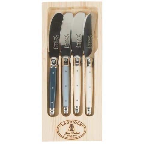 Laguiole Set of 4 Mirror Blue Spreaders