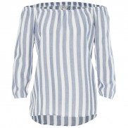 High Discount Masey Stripe Off-Shoulder Top