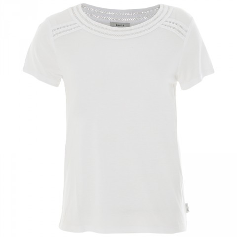 High Discount Cayla Ladder Lace Neck Tee