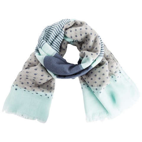 Ali Stripe Dotted Scarf