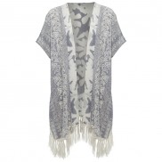 Althea Printed Tassel Kimono