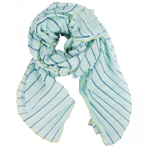 Maxine Pleated Striped Scarf