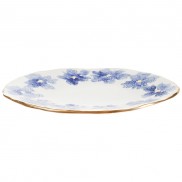 Floral Platter With Gold Edge