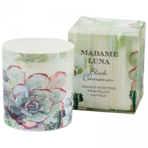 Madame Luna Succulent Candle Black Cinnamon