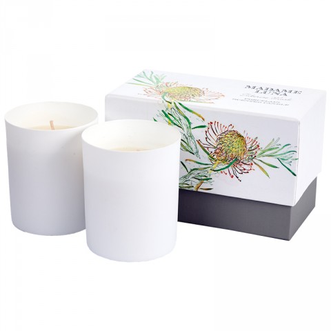 Madame Luna Set of 2 Candles Protea