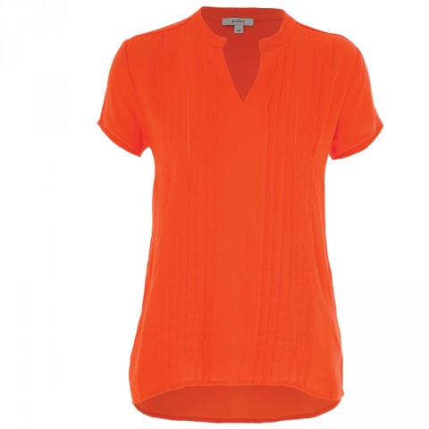 High Discount Keilyn Notch Woven Tee