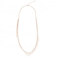 Fine Fringe and Tiny Bead Strand Necklace