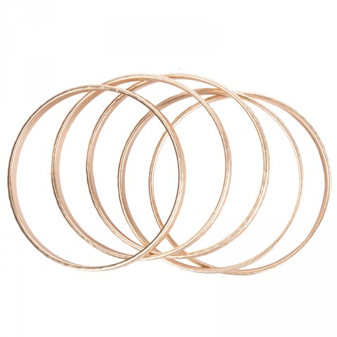 5pc Beaten Bangle Set