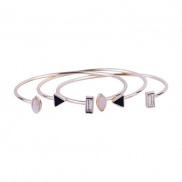 3 Piece Geo Shape Slave Bracelet Set
