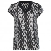 Rare Earth Jaznelle Printed V-Neck Tee