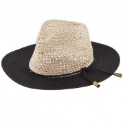 Bella Black Rimmed Straw Fedora