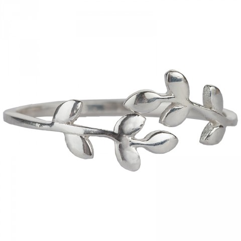 Silver Leaf Wreath Ring
