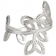 Silver Cluster Leaf Ring