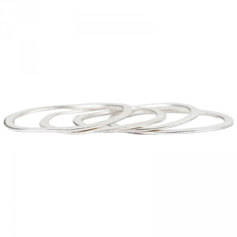 Silver 4 Pack Stacking Ring Set