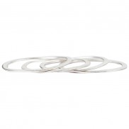 Silver 4 Pack Stacking Ring Set