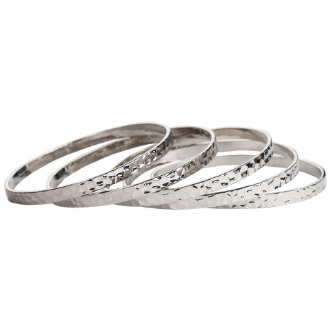 5pc Beaten Bangle Set