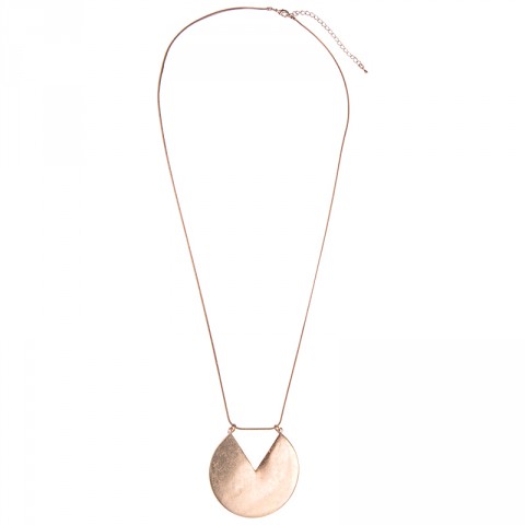Cut Out Circle Pendant Necklace