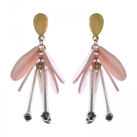 Pansy Flower Drop Earring