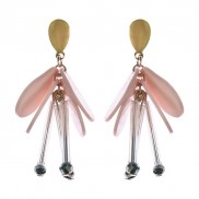 Pansy Flower Drop Earring