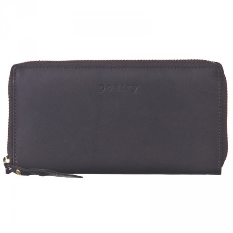 High Discount Keira Plain Leather Zip Around Wallet