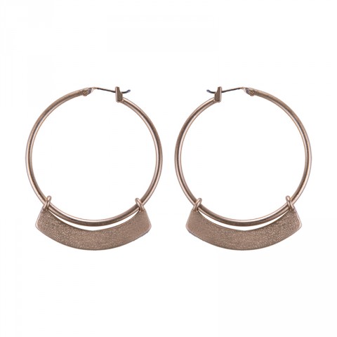 Fan Detail Hoop Earring