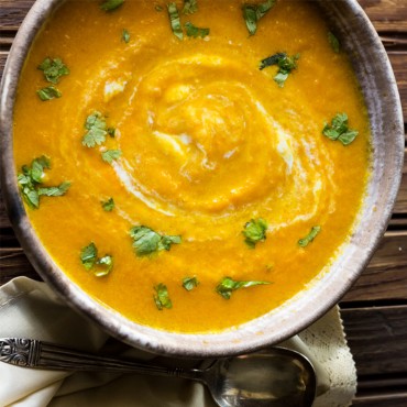 Winter warmer: carrot & coriander soup